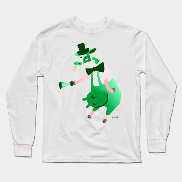 Clown Cow Long Sleeve T-Shirt by CoolCharacters